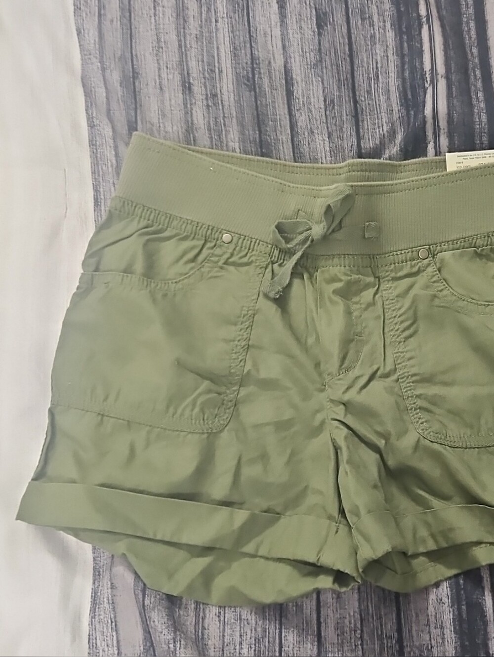 Arizona Jean Company Olive Green Drawstring Shorts